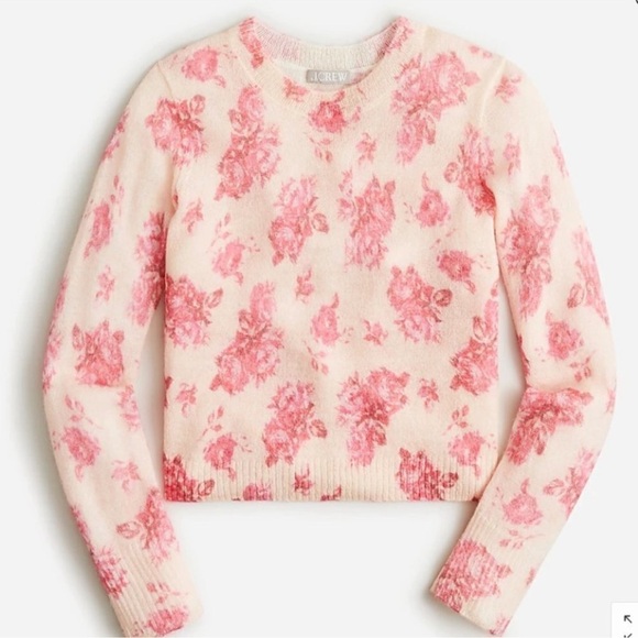 J. Crew Pink Floral Women's Sweater - Picture 1 of 5
